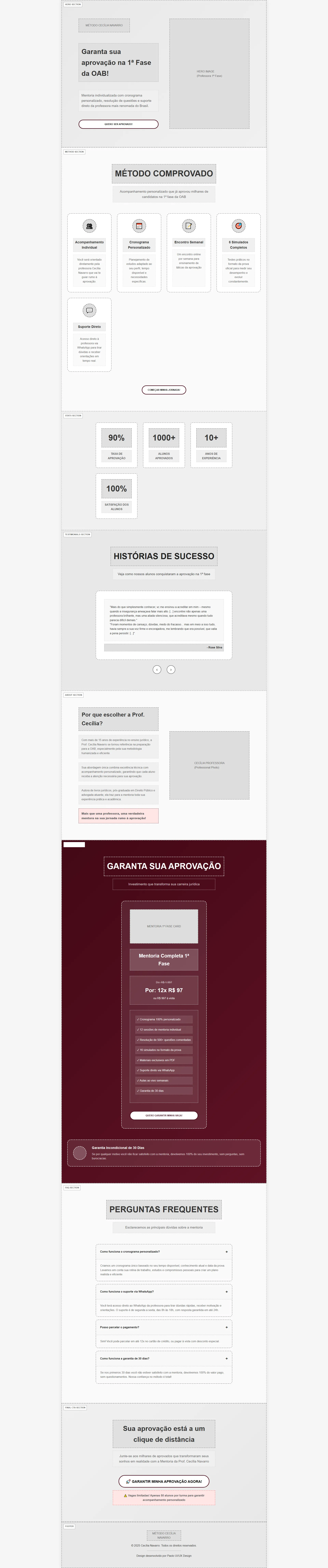 Wireframe Página 1ª Fase